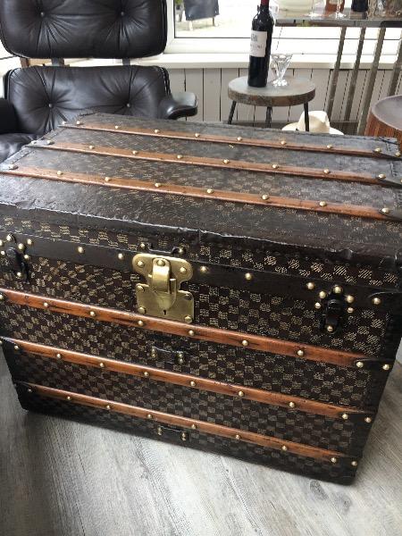 Damier Louis Vuitton trunk from the rue scribe Paris -/+1890 in very good  condition - Trunks - Search Results - European ANTIQUES & DECORATIVE