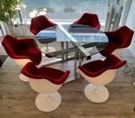 Lot of six Eero Saarinen knoll chairs in great shape signed original 